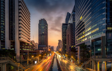 Fototapeta na wymiar Bangkok city at Morning light (satorn nonsri)