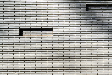Texture brick fence with a niche daytime IV