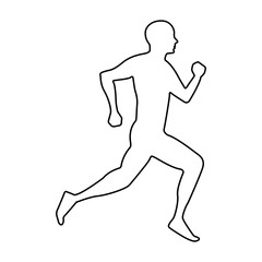 Fototapeta na wymiar silhouette athlete running icon vector illustration design