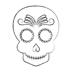 skull artistic tattoo isolated icon vector illustration design