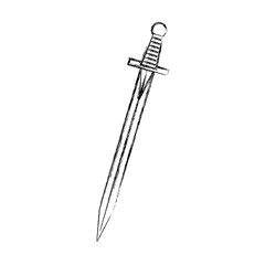 artistic sword isolated icon vector illustration design