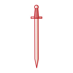 artistic sword isolated icon vector illustration design