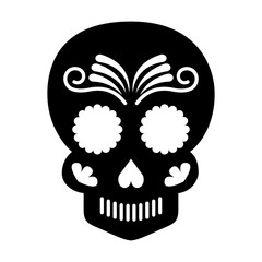 skull artistic tattoo isolated icon vector illustration design