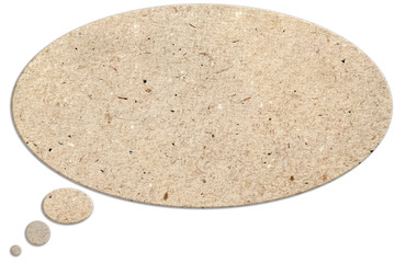  bulle carton, fond blanc