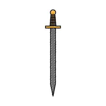 artistic sword isolated icon vector illustration design