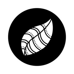 leaf decorative isolated icon vector illustration design
