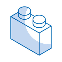 isometric block game piece vector illustration design