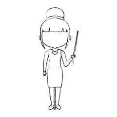 beautifull teacher avatar icon vector illustration design