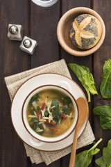 Orzo soup with vegetables