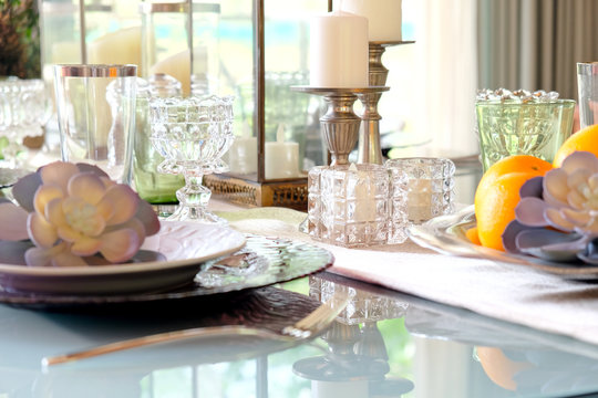 Elegant dining table setting