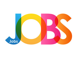 "JOBS" Vector Colourful Letters Icon