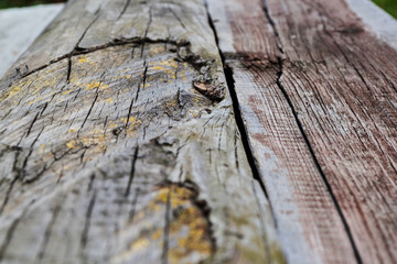 Textured old wooden board for a background retreating into the distance