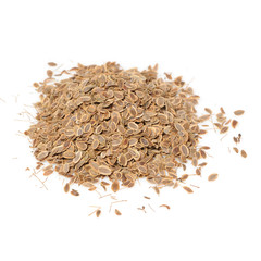 Dill Seeds Isolated on White Background