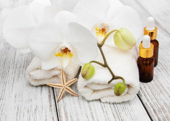 Spa products with orchids