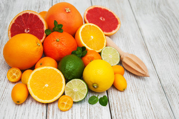 Fresh citrus fruits