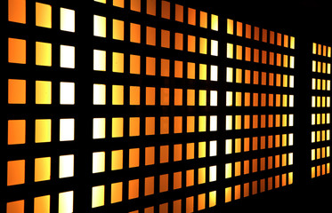 quadrati di luce giallo e arancio