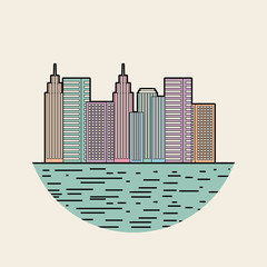 buildings city skyline image vector illustration design 