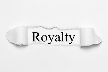 Royalty on white torn paper