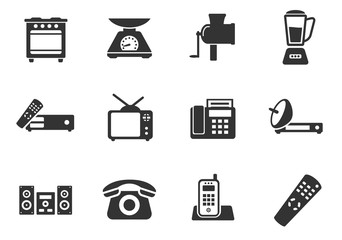 home appliances icon set