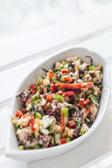 octopus fresh seafood mixed vegetable salad