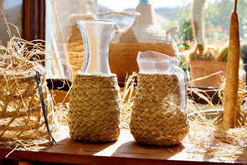 Fototapeta na wymiar Esparto halfah grass used for crafts basketry