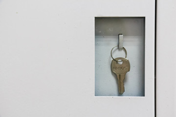 Emergency key in white box