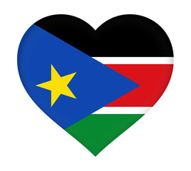 Flag of  South Sudan Heart
