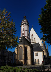 Fototapeta na wymiar St.Thomas Church in Leipzig sehenswürdigkeit sehenswürdigkeiten 