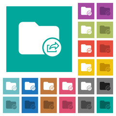 Export directory square flat multi colored icons