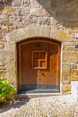 Door in an old stone facade