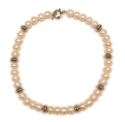 Jewellery necklace isolated on the white background