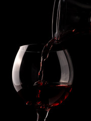 Fototapeta na wymiar Glass of red wine