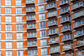 Windows of modern flats 