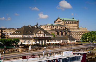 italienisches Dörfchen vor der Semperoper, Dresden, Sachsen, Deutschland