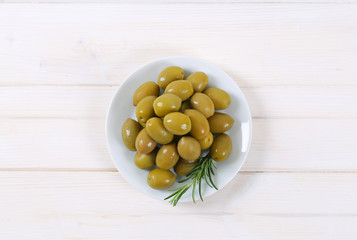 green olives with rosemary