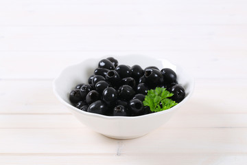 black olives with parsley