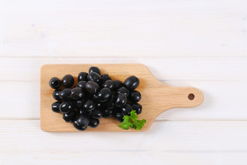 black olives with parsley