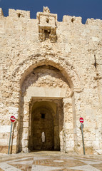 Fototapeta na wymiar The Zion Gate of Jerusalem, Israel