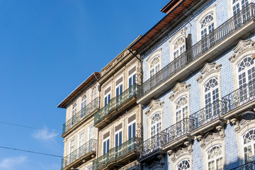 Street view of old town Porto, Portugal, Europe