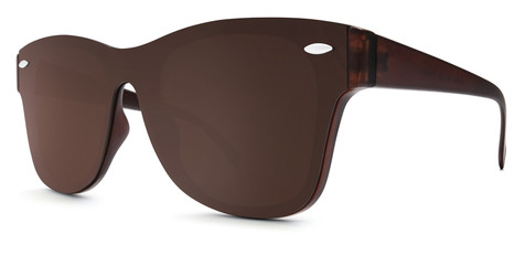 spotted sunglasses brown mirror lenses isolated on white background