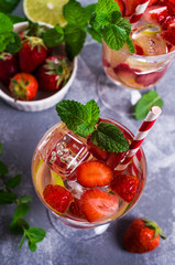 Cold strawberry drink