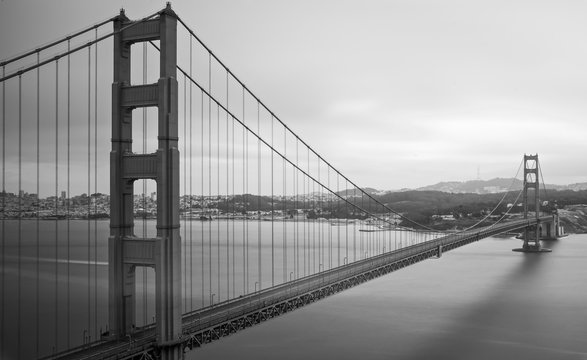 No people no boats no cars lonely day on the Golden Gate Bridge © Larry D Crain