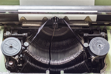 Old typewriter, typing a story