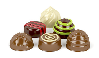 Mix of chocolate candies