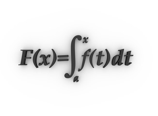 Math formulas. 3D rendering. Education and science relative background