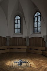Aschenkreuz im innern Chor des Kapuzinerklosters Wesemlin, Luzern, Schweiz