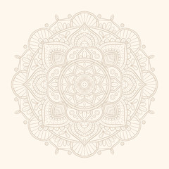 Hand drawn Mandala design. Perfect for backgrounds, invitations, birthday cards, wallpapers, etc. Vector illustration.