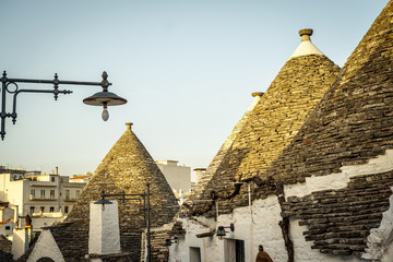 Fototapeta na wymiar Traditional trulli houses in Arbelobello, Puglia, Italy