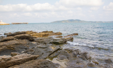 landscape rock on the beach 