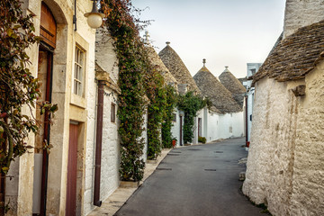 Traditional trulli houses in Arbelobello, Puglia, Italy